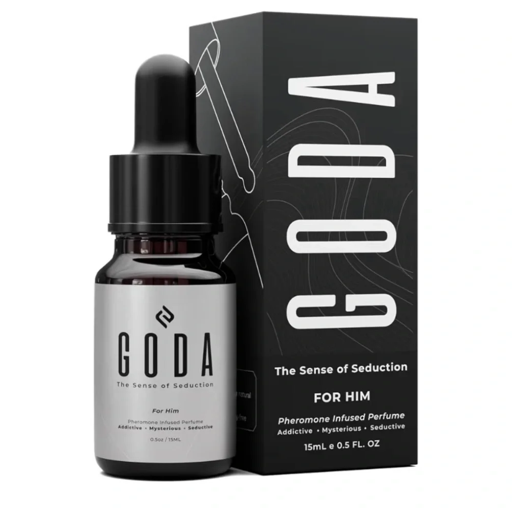 (3)GODA For Him Pheromone Cologne - Black Dropper Bottle
